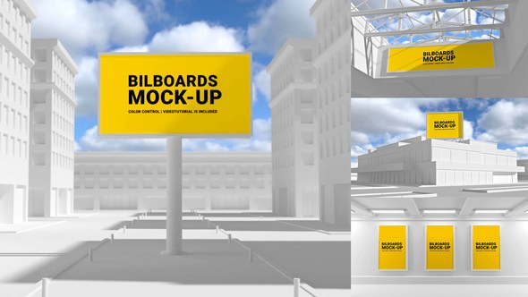 Videohive Outdoor Mockups Video Displays template preview
