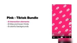 Videohive Pink - TikTok Bundle Titles template preview