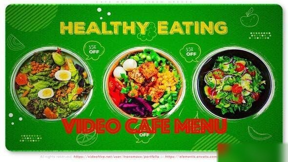 Videohive Cafe Menu - Video Opener Openers template preview