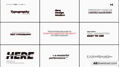 09 Typography Titles | MOGRT (PP) Premiere Pro template preview