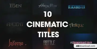 10 Cinematic Titles Video Displays template preview