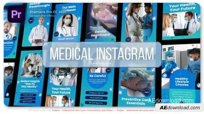 10 Medical Healthcare Instagram Pack Premiere Pro template preview
