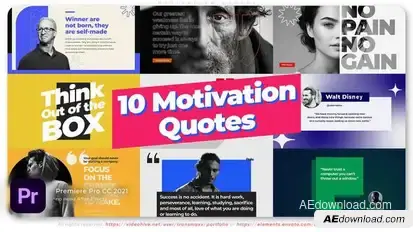 10 Motivation Quotes - Adobe Premiere Premiere Pro template preview