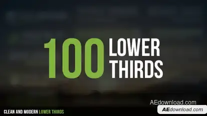 100 Lower Thirds Video Displays template preview