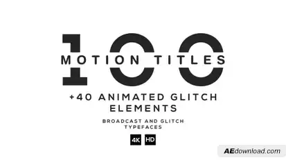100 Motion Titles Video Displays template preview