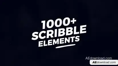 1000 Scribble Elements Video Displays template preview