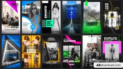 12 Instagram Stories Vol. 10 Video Displays template preview