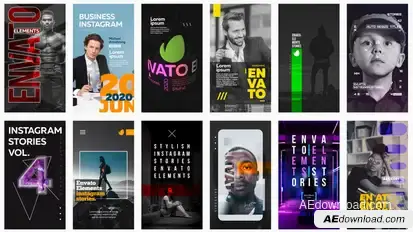 12 Instagram Stories Vol. 4 Video Displays template preview