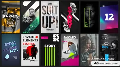 12 Instagram Stories Vol. 5 Video Displays template preview