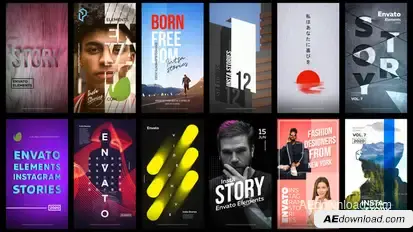 12 Instagram Stories Vol. 7 Video Displays template preview