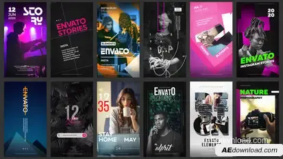 12 Instagram Stories Vol. 8 Video Displays template preview