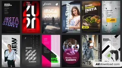 12 Instagram Stories Vol. 9 Video Displays template preview