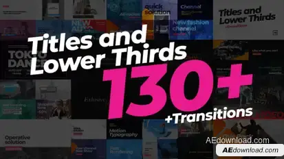 130 Titles Lower Thirds Video Displays template preview
