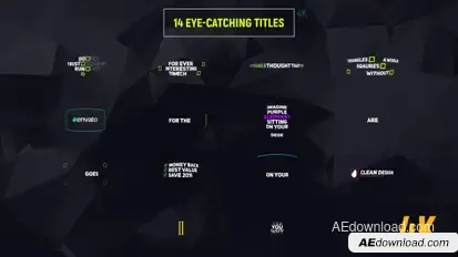 14 Kinetic Titles Video Displays template preview