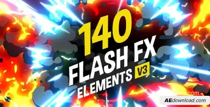 140 Flash FX Elements Video Displays template preview