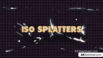 150 Splatter Animations + Opener Video Displays template preview