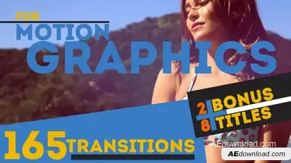 165 Transitions & 28 Titles Pack Motion Graphics Video Displays template preview