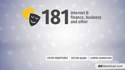 181 Animated Icons Video Displays template preview