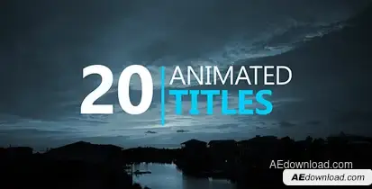 20 Animated Titles Video Displays template preview