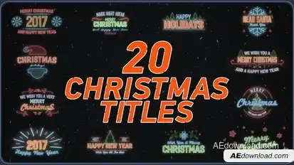 20 Christmas Titles Video Displays template preview