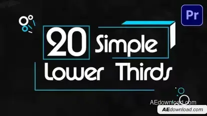 20 Simple Lower Thirds Video Displays template preview