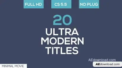 20 Ultra Modern Titles Video Displays template preview