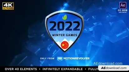 2026 Milano Cortina Winter Games Video Displays template preview