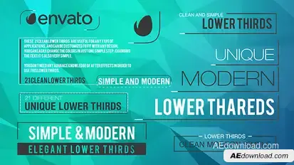 21 Modern Lower Third Video Displays template preview
