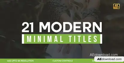 21 Modern Titles Video Displays template preview