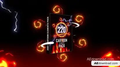 220+ Cartoon Elements Pack Video Displays template preview
