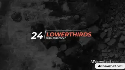 24 Lower Thirds Video Displays template preview