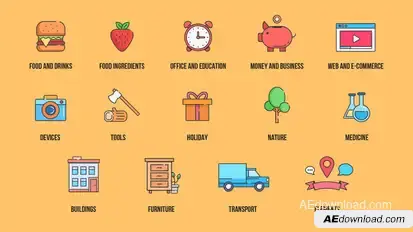 240+ Icons Pack Video Displays template preview