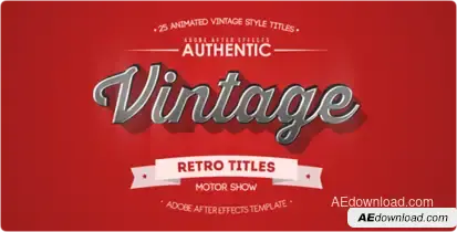 25 Animated Vintage Titles Video Displays template preview