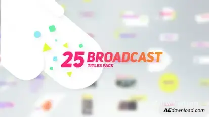 25 Broadcast Titles Pack Video Displays template preview