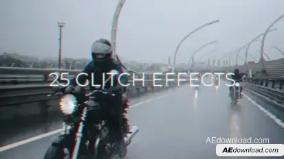 25 Glitch FX | Premiere Pro Premiere Pro template preview
