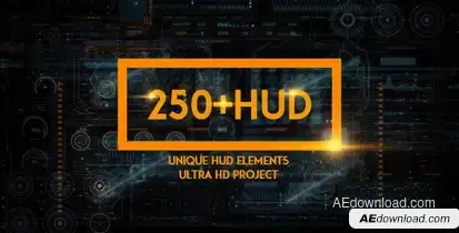 250 HUD SCI-FI Video Displays template preview