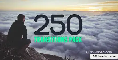 250 Transitions Pack Video Displays template preview