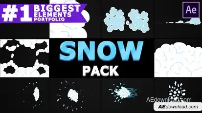 2D Cartoon Snow | After Effects Video Displays template preview