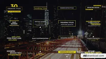 30 Brand New Titles Video Displays template preview