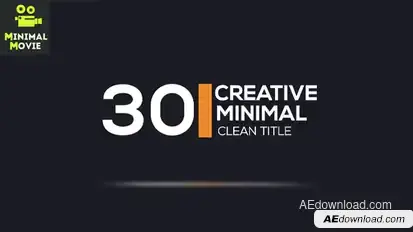30 Minimal Clean Titles Video Displays template preview