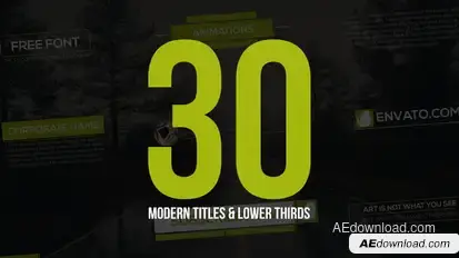 30 Modern Titles & Lower Thirds Video Displays template preview