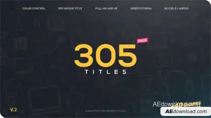 305 Titles Ultimate Pack Video Displays template preview