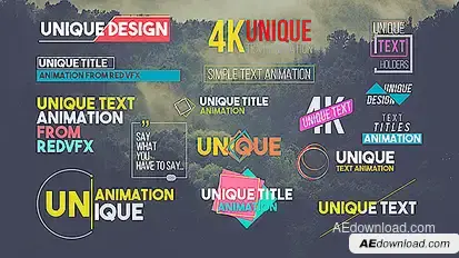31 Unique Titles Pack Video Displays template preview