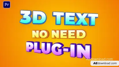 3D Animated Texts Premiere Pro template preview