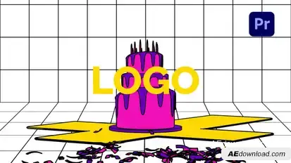 3D Birthday Fest Opener Premiere Pro template preview