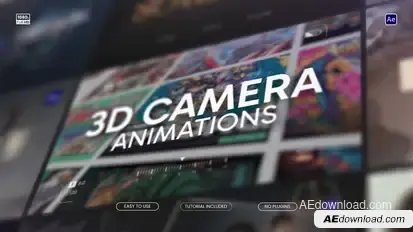 3D Camera Animation Video Displays template preview