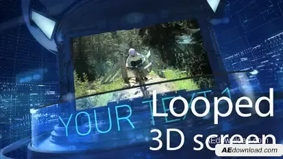 3D Carousel Looped Video Displays template preview