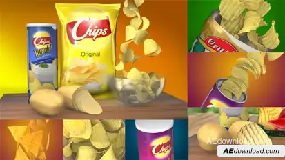 3D Chips Commercial Video Displays template preview