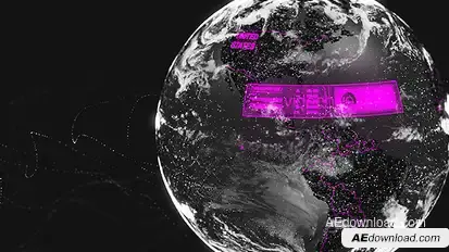 3d Element Dark Planet Video Displays template preview