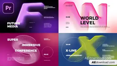 3D Letter - Text Animation Premiere Pro template preview